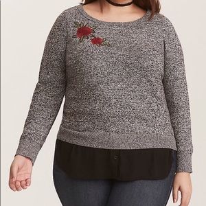 Embroidered sweater price firm